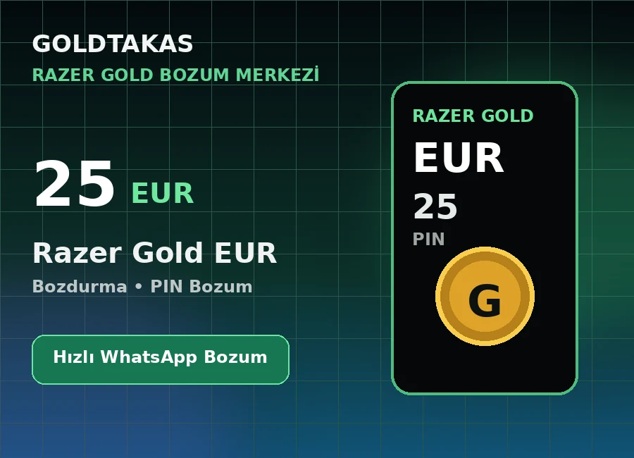 Razer Gold 25 EUR bozdurma ürünü